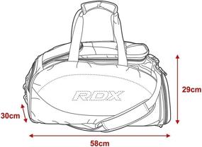 img 2 attached to 🎒 RDX Gym Duffle Bag Kit - Sports Holdall for Fitness, MMA Gear, Exercise Equipment, Hiking & Travel - Lightweight Shoulder Backpack with Rucksack Handles, Shoe Compartment, and Zipper