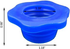 img 1 attached to 🔵 3 Pack of LiXiongBao Petal Drain Pipe Seal Hose Silicone Plugs for Kitchen, Bathroom, and Laundry - Blue
