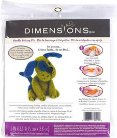 img 3 attached to Create Adorable Needle Felted Green Puppy - Dimensions Felt Animals Kit, 3'' x 2.5''