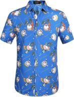 sslr holiday casual hawaiian christmas shirts for men: festive attire for celebrations! logo