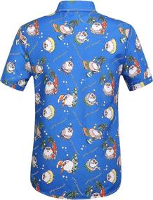 img 3 attached to SSLR Holiday Casual Hawaiian Christmas Shirts for Men: Festive Attire for Celebrations!