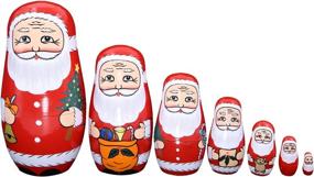 img 4 attached to Exquisite Handmade Matryoshka Christmas Decorations Await You!