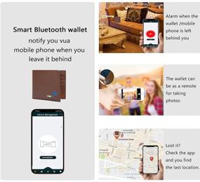 img 3 attached to 🔒 Кошелек для мужчин с Bluetooth-трекером Ultimate Smart Anti-Lost - запись положения, GPS телефона, билфолд из натуральной кожи (коричневый)