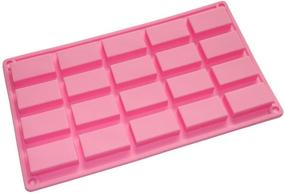 img 4 attached to X-Haibei 20-Cavity Silicone Mold: Mini Rectangular Soap & Chocolate Candy Maker - 0.5OZ per Cell