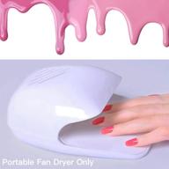 💨 portable nail fan dryer for regular nail polish, quick dry nail art polish machine, gel nail dryer blower for fingernail and toenail, battery operated portable fans logo