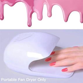 img 4 attached to 💨 Portable Nail Fan Dryer for Regular Nail Polish, Quick Dry Nail Art Polish Machine, Gel Nail Dryer Blower for Fingernail and Toenail, Battery Operated Portable Fans