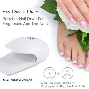 img 1 attached to 💨 Portable Nail Fan Dryer for Regular Nail Polish, Quick Dry Nail Art Polish Machine, Gel Nail Dryer Blower for Fingernail and Toenail, Battery Operated Portable Fans