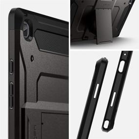 img 3 attached to 🔒 Spigen Tough Armor Pro Samsung Galaxy Tab A7 10.4 Case (2020) - Gunmetal: Ultimate Protection for Your Device