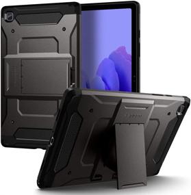 img 4 attached to 🔒 Spigen Tough Armor Pro Samsung Galaxy Tab A7 10.4 Case (2020) - Gunmetal: Ultimate Protection for Your Device