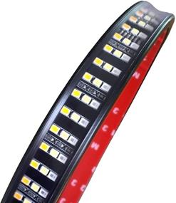 img 4 attached to 🚦 Ultimate Triple Row 504LED Tailgate Light Bar: Waterproof, Amber/Red/White, Running/Reverse/Braking/Turn Signal for Pickup SUV RV Trailer Dodge Toyota Ram Chevy - CLAUTOP 60Inch