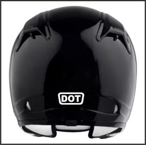 img 1 attached to 👷 Enhance Safety and Style: Reflective White DOT Helmet Decal Stickers - 2pcs Set