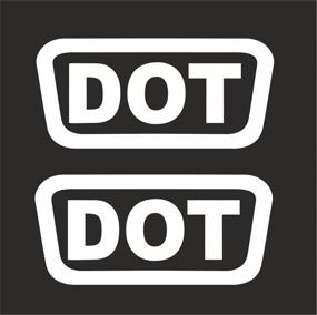 img 2 attached to 👷 Enhance Safety and Style: Reflective White DOT Helmet Decal Stickers - 2pcs Set