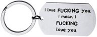 💕 meiligo fashion valentine's day i love fucking you necklace key chain: express your love with style logo