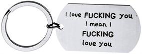 img 2 attached to 💕 Meiligo Fashion Valentine's Day I Love Fucking You Necklace Key Chain: Express Your Love with Style