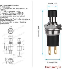 img 1 attached to 🔒 DIYhz Self-Locking Button Switch with Latching Feature