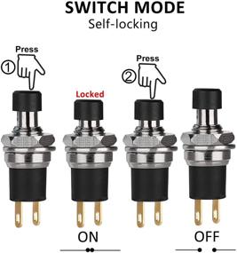 img 3 attached to 🔒 DIYhz Self-Locking Button Switch with Latching Feature