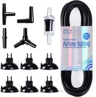 🐠 20 feet of mounts sea brothers silicone airline tubing – professional standard for aquarium air pump accessories, with check valves, suction cups, and connectors (assorted colors) – 3/16-inch logo