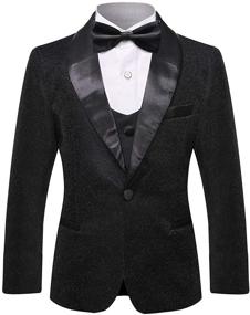 img 3 attached to 🤵 Dapper Delight: Tuxedo Festive Pieces for Boys' Wedding Attire