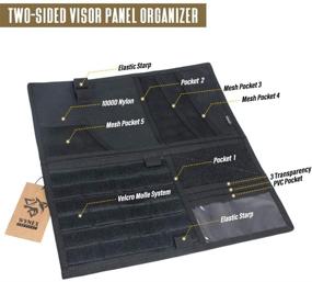 img 3 attached to 🚚 WYNEX Truck Visor Panel Organizer: Ultimate Pickup F150 Storage Solution with Sunshade Pouch