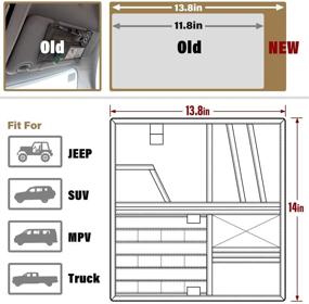 img 2 attached to 🚚 WYNEX Truck Visor Panel Organizer: Ultimate Pickup F150 Storage Solution with Sunshade Pouch