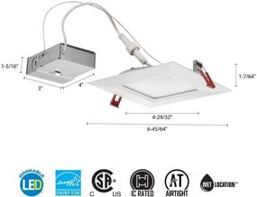 img 1 attached to 🔆 Lithonia Lighting WF6 LED Downlight 2700K-3000K-3500K Adjustable Color Temperature, 90 CRI