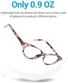 img 1 attached to Chic and Stylish Viseng Cat Eye Reading Glasses for Women - 4 Pack +2.5 Strength