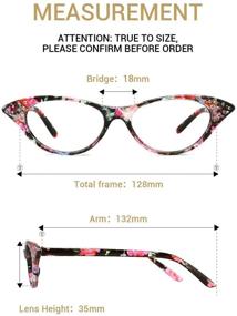 img 2 attached to Chic and Stylish Viseng Cat Eye Reading Glasses for Women - 4 Pack +2.5 Strength