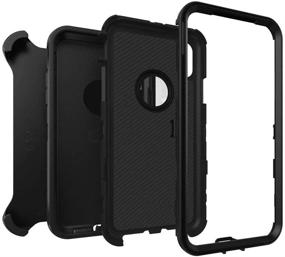 img 2 attached to 📱 Ultimate Protection: Defender Case for iPhone XR with Triple Layer Defense, Belt Clip Holster, and SCREENLESS Edition - Black