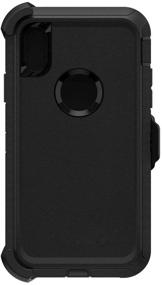 img 3 attached to 📱 Ultimate Protection: Defender Case for iPhone XR with Triple Layer Defense, Belt Clip Holster, and SCREENLESS Edition - Black