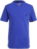 nautica boys' solid v neck short sleeve clothing: tops, tees & shirts logo