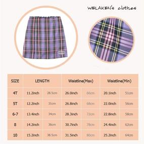 img 1 attached to Plaid Skirt Safety Knickers Purple Girls' Clothing in Skirts & Skorts