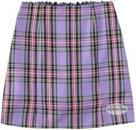 plaid skirt safety knickers purple girls' clothing in skirts & skorts logo