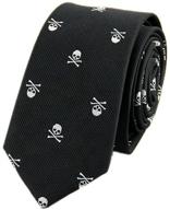 👔 polyester tie crossbones necktie - stylish men's accessories for a dapper look logo
