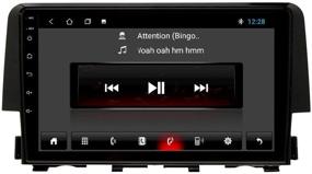 img 4 attached to 🚗 Upgraded Android 10 Car Audio Stereo 2G+64G for Honda Civic 2016 2017 2018 - Bluetooth GPS Navigation Radio Music Video Player with Multimedia Touchscreen Head Unit