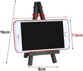 img 1 attached to 🖼️ eBoot Set of 12 Mini Wood Display Easels - 6.25 Inch, Black