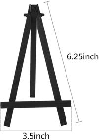 img 3 attached to 🖼️ eBoot Set of 12 Mini Wood Display Easels - 6.25 Inch, Black