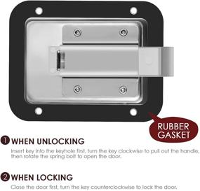 img 1 attached to 🔒 WINOMO Stainless Steel Travel Trailer Lock: Heavy Duty Flush Mount Door Latch for RVs & Toolboxes