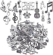 🎵 hendevl music notes charm: alloy multistyle pendant connectors for diy jewelry making - 100g logo