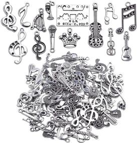 img 4 attached to 🎵 Hendevl Music Notes Charm: Alloy Multistyle Pendant Connectors for DIY Jewelry Making - 100g