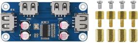 img 2 attached to Waveshare USB HUB HAT (B) Для Raspberry Pi Series Расширенный 4X USB 2