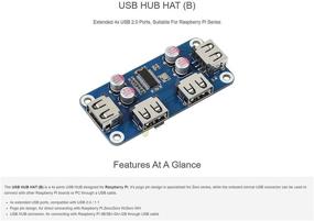 img 1 attached to Waveshare USB HUB HAT (B) Для Raspberry Pi Series Расширенный 4X USB 2