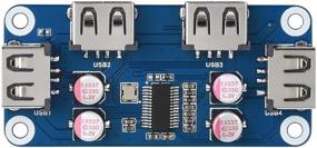 img 4 attached to Waveshare USB HUB HAT (B) Для Raspberry Pi Series Расширенный 4X USB 2