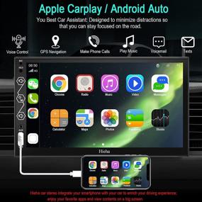 img 3 attached to 🚗 7-Inch Double Din Car Stereo System with Apple Car Play and Android Auto - Multimedia Touchscreen, Bluetooth, Backup Camera, Phone Mirroring, AM/FM/AUX Input, SWC Support