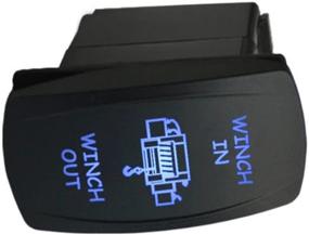 img 2 attached to Waterproof Rocker Switch with Blue LED for Winch and Light Control - 7Pin SPDT (ON) OFF (ON)