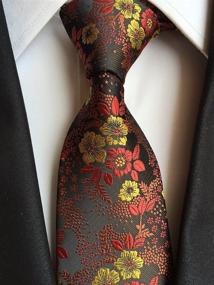 img 3 attached to 🧔 Stylish Boys' Accessories: Brown Hanky Orange Petal Necktie Collection