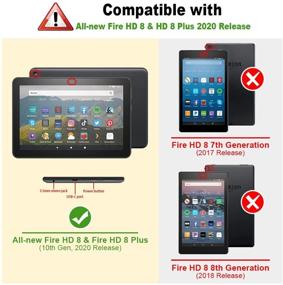 img 3 attached to 📚 Fintie Folio Case for All-New Amazon Fire HD 8 Tablet and Fire HD 8 Plus Tablet (10th Generation, 2020 Release) - Black Vegan Leather Cover with Auto Sleep/Wake