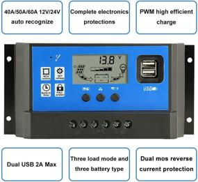 img 3 attached to 🌞 PowMr 60a Solar Panel Charge Controller - 12V 24V Charge Controller, Max 48V 1560W Input, Adjustable Parameter LCD Display for Current/Capacity, Timer Setting ON/Off, with 5V Dual USB