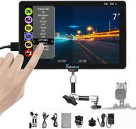 📷 7-inch touch screen camera video monitor with 3d lut, built-in 3500mah rechargeable battery, ultra hd 1920 x 1200 ips display, 4k pass-through hdmi, dc input/output - dslr camcorder camera field monitor with tilt arm logo