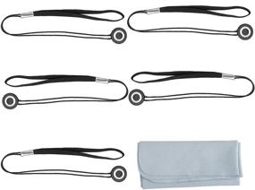 img 4 attached to ChromLives 5 Pack Lens Cap Leash: Prevent Lens Cap Loss with Cleaning Cloth – Compatible with Canon/Nikon/Sony/Panasonic/Fujifilm DSLR Cameras and More