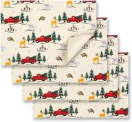 🎄 reversible christmas placemats by cackleberry home logo